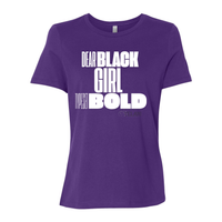 Thumbnail for Dear Black Girl Typeset Bold Tee – Confidence and Empowerment Inspirational Messaging- purple