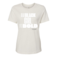 Thumbnail for Dear Black Girl Typeset Bold Tee – Confidence and Empowerment Inspirational Messaging- white-vintage