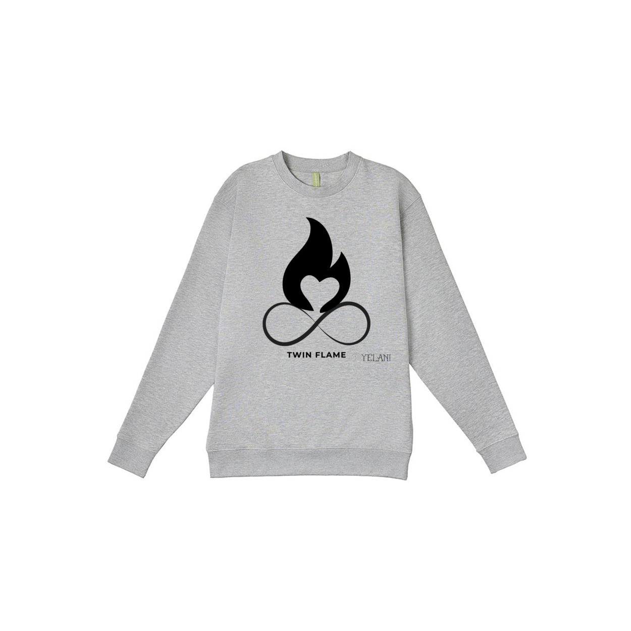 Premium Twin Flame sweatshirt for spiritual awakening and love, crewneck- Grey Athletic Heather