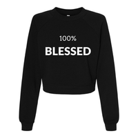 Thumbnail for Blessed - Pullover Fleece Mid Length black