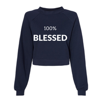 Thumbnail for 100% Blessed Yelani Tees - blue