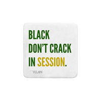 Thumbnail for Black Don't Crack In Session Real Stone Coasters Carrera White