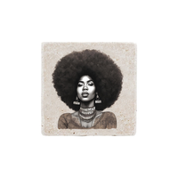 Thumbnail for Chocolate Cutie  Real Stone Coasters Carrera White, Thasos, Travertine - Plant Based Hair Care for Natural Hair