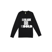 Thumbnail for Dear Black Girl  Typeset Bold - LONG SLEEVE T-SHIRT PREMIUM - Plant Based Hair Care for Natural Hair