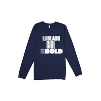 Thumbnail for Dear Black Girl  Typeset Bold - LONG SLEEVE T-SHIRT PREMIUM - Plant Based Hair Care for Natural Hair