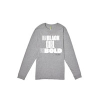 Thumbnail for Dear Black Girl  Typeset Bold - LONG SLEEVE T-SHIRT PREMIUM - Plant Based Hair Care for Natural Hair