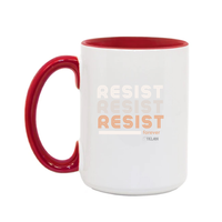 Thumbnail for Resist 15oz. Mug with inspirational message and confident Black woman design. Red