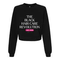 Thumbnail for The Black Hair Care Revolution Women's Raglan Pullover Fleece - Plant Based Hair Care for Natural Hair