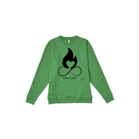 Thumbnail for Premium Twin Flame sweatshirt for spiritual awakening and love, crewneck- Green