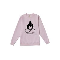 Thumbnail for Premium Twin Flame sweatshirt for spiritual awakening and love, crewneck- Pink