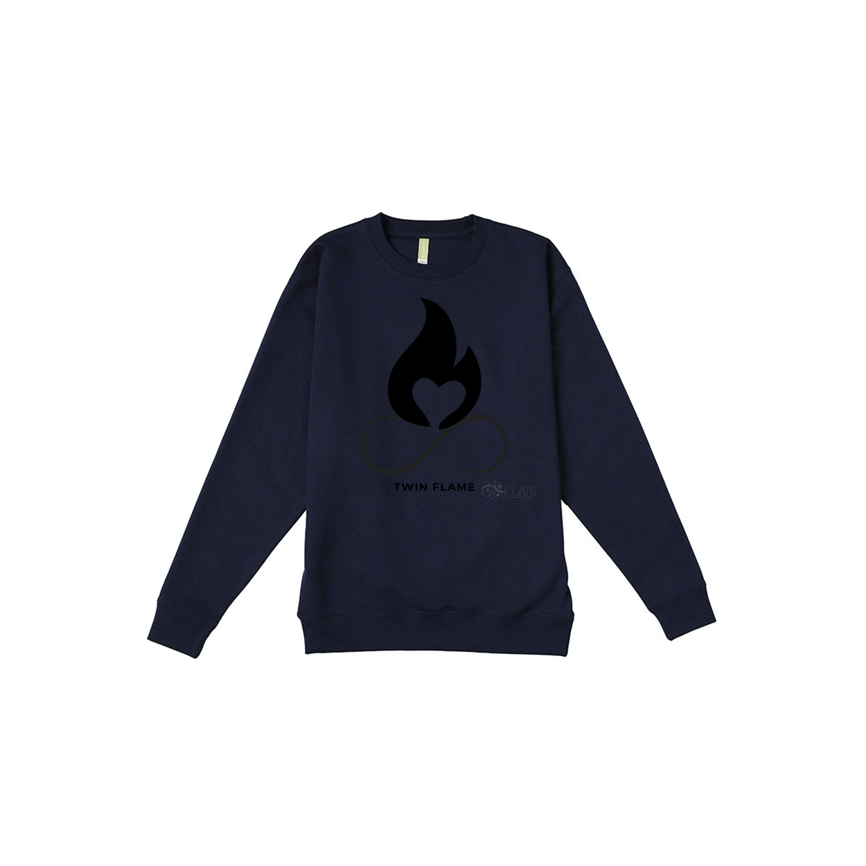 Premium Twin Flame sweatshirt for spiritual awakening and love, crewneck- Navy