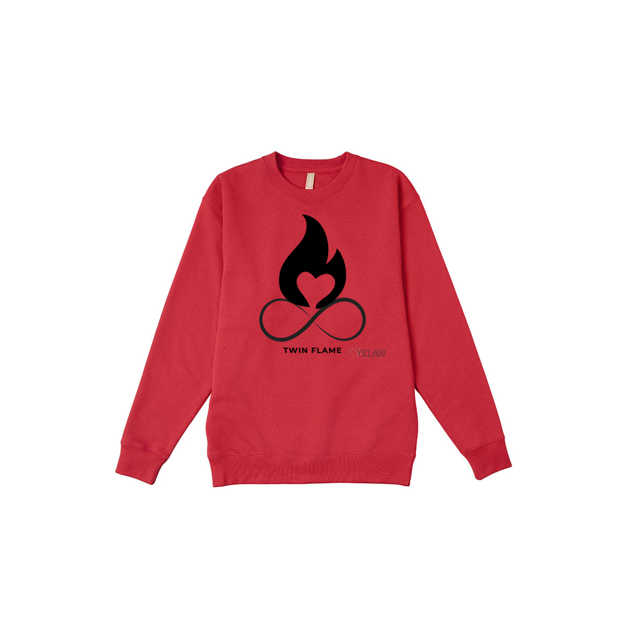Premium Twin Flame sweatshirt for spiritual awakening and love, crewneck- Red