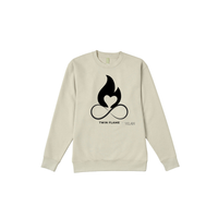 Thumbnail for Premium Twin Flame sweatshirt for spiritual awakening and love, crewneck-  Sand