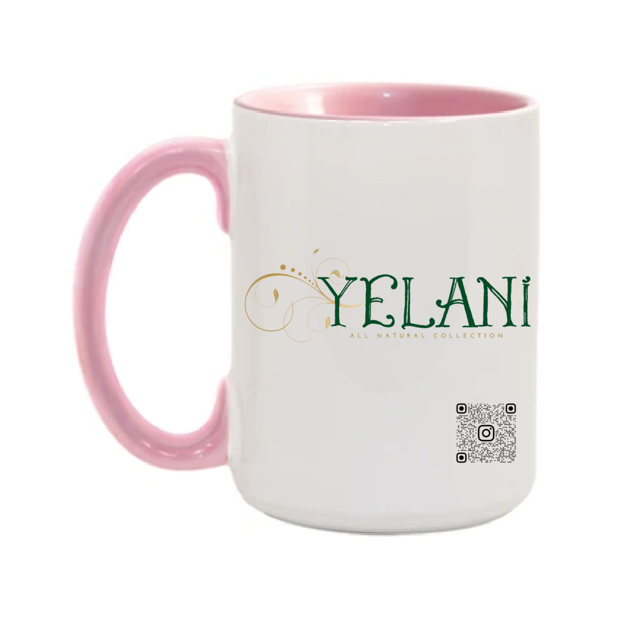 Yelani Brand 15oz Ceramic Mugs – Break/Chip Resistant, Dishwasher & Microwave Safe – Pink