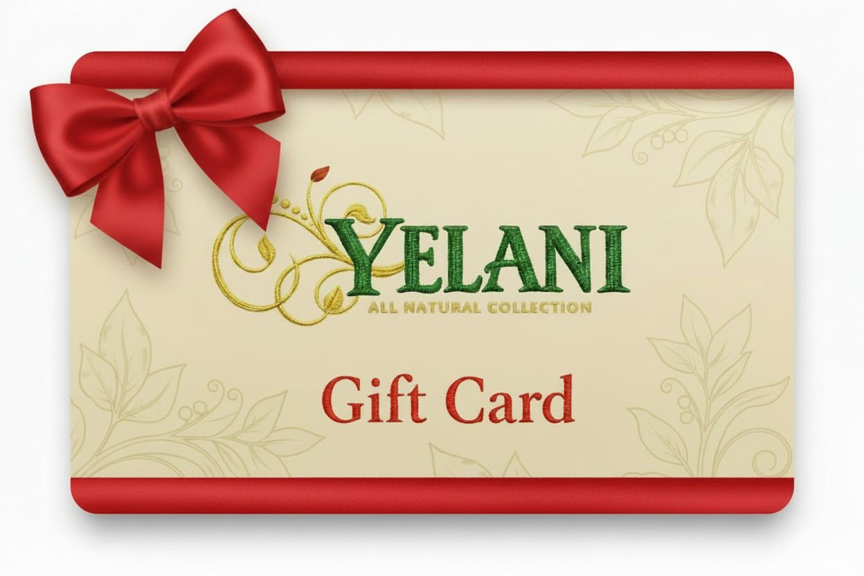Yelani Gift Card - Gold with Red Ribbon