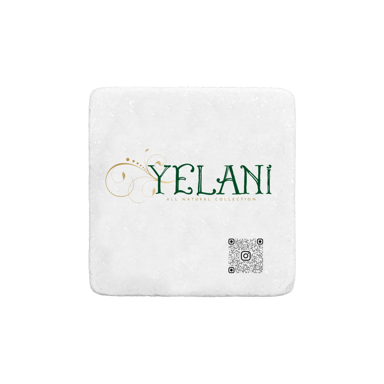 Yelani Brand Real Stone Coasters, Set of 4 – Carrera White, Thasos, Travertine with anti-slip cork backing.