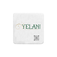 Thumbnail for Yelani Brand Real Stone Coasters, Set of 4 – Carrera White, Thasos, Travertine with anti-slip cork backing.