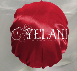 satin sateen bonnet yelani red