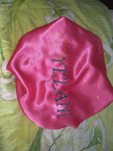 Load image into Gallery viewer, pink satin bonnet night cap women natural woman hair