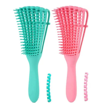 adjustable detangle brush comb natural hair black